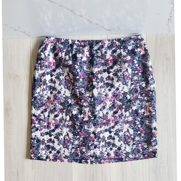 Talbots Skirts Bundle Women's 18 Black Floral Pencil Midi Skirt Lot 2 Career - Picture 2 of 7